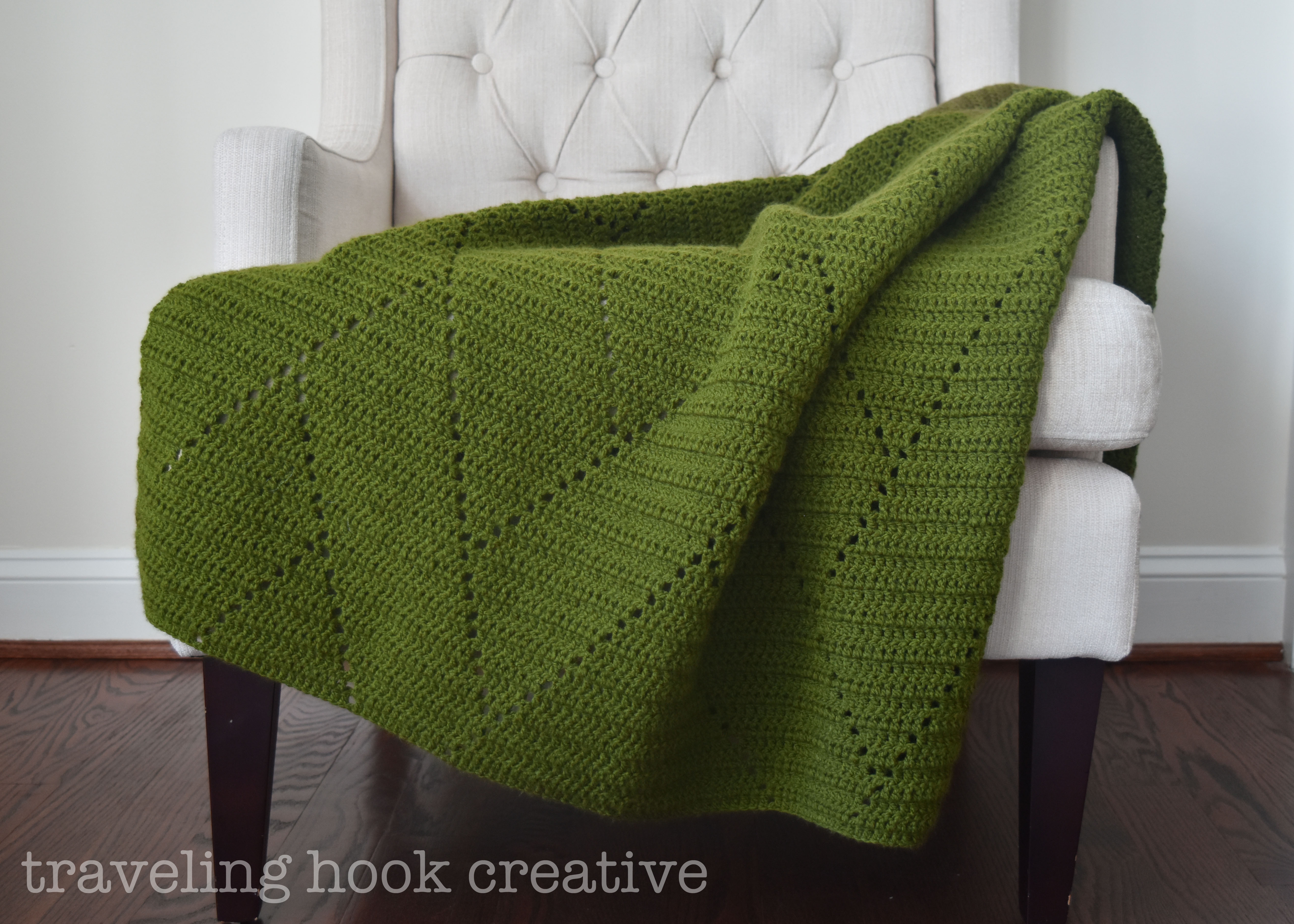 Magnolia Crochet Herringbone Blanket Traveling Hook Creative