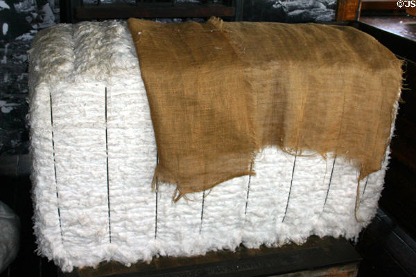 500 lb bale of cotton as shipped from Southern US plantations