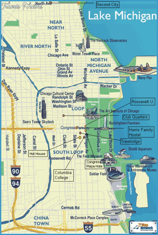Chicago Map Tourist Attractions