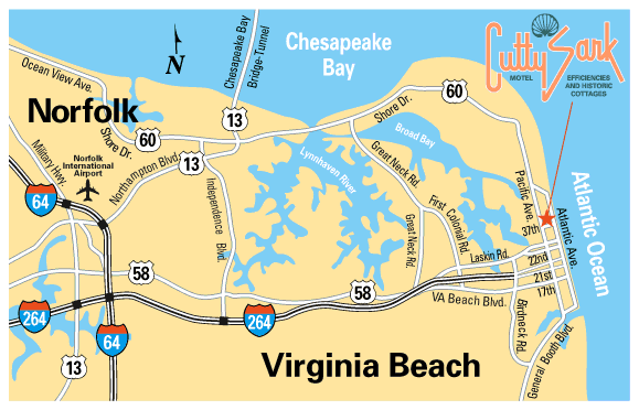 Map Of Virginia Beach Area Virginia Beach Map