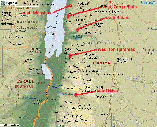 Jordan Map Tourist Attractions