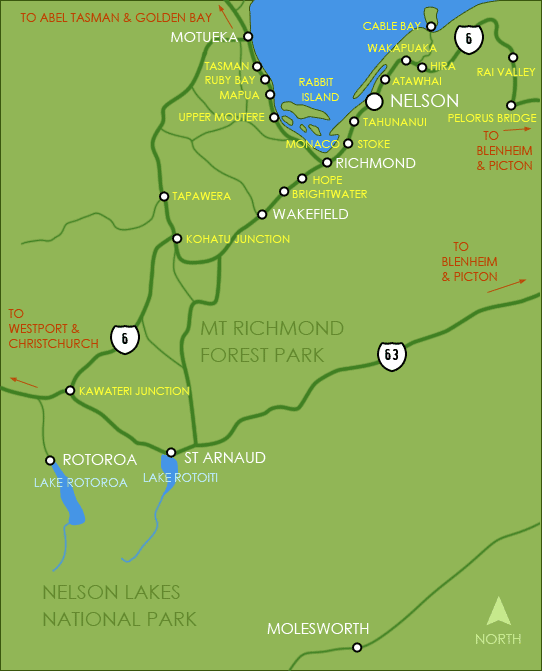 Nelson New Zealand Map Nelson New Zealand Map