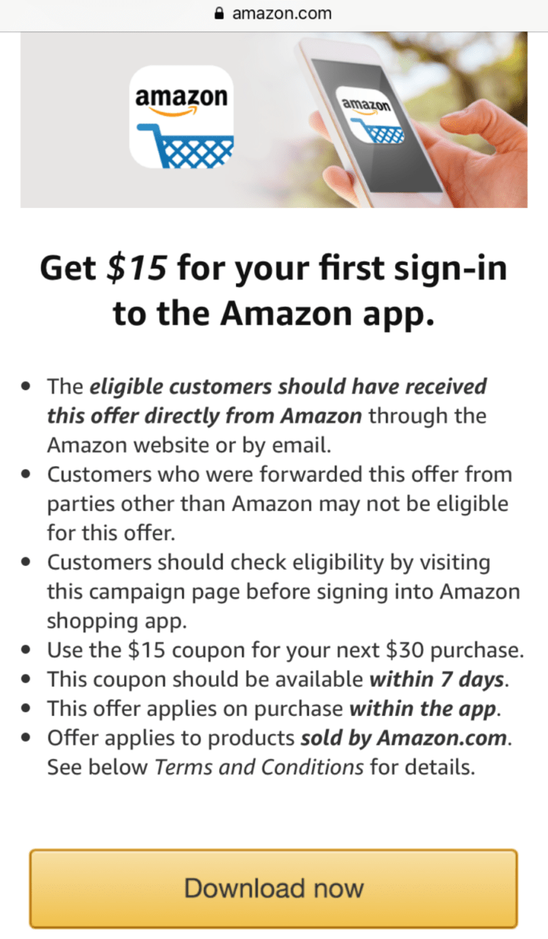 Amazon App 15 Off 30