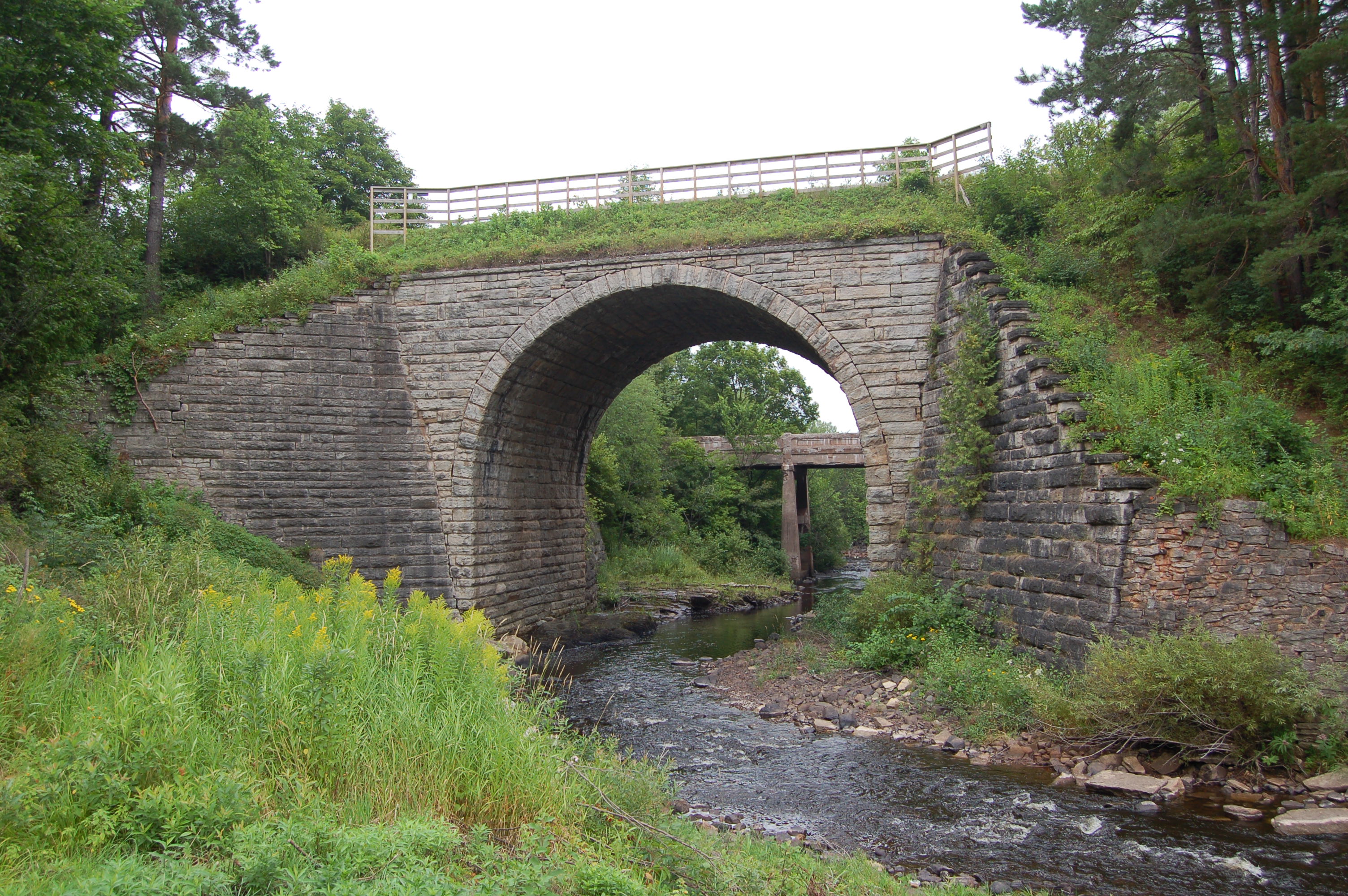 Michigan Roadside Attractions Historic Ramsay Keystone Bridge in