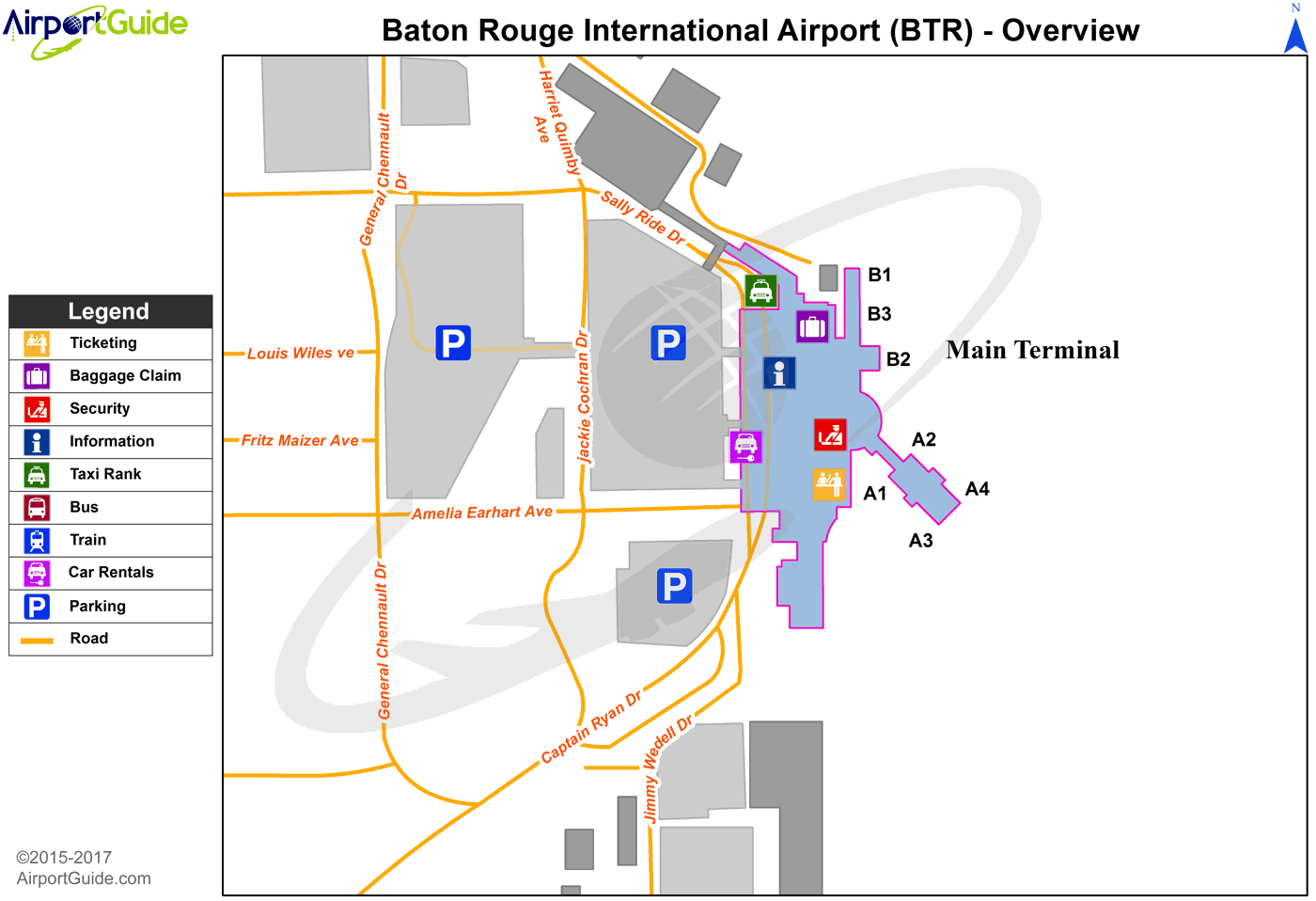 Baton Rouge Baton Rouge Metropolitan, Ryan Field (BTR) Airport
