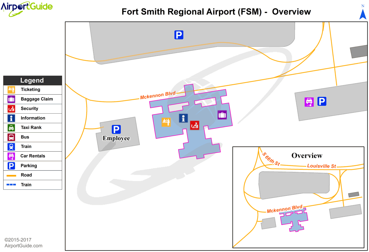 Fort Smith Fort Smith Regional (FSM) Airport Terminal Maps
