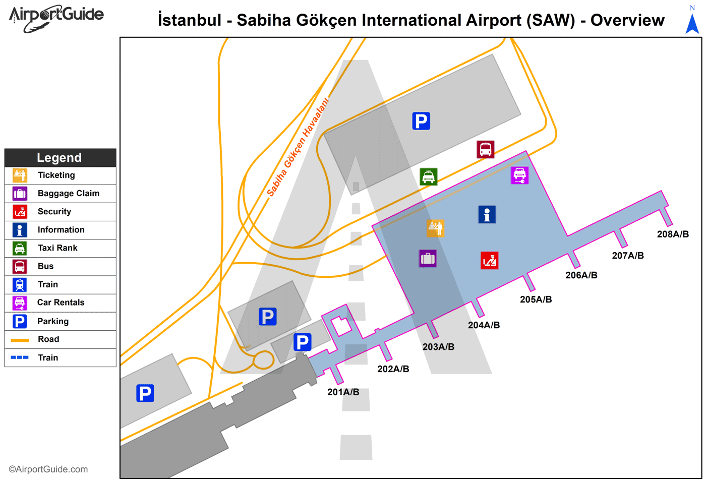 Turkish Istanbul Airport Map