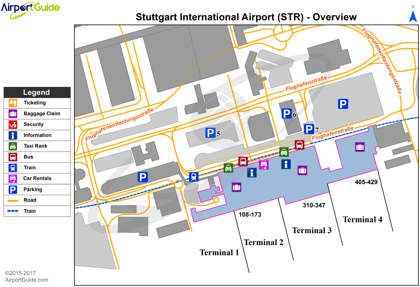 Stuttgart Stuttgart (STR) Airport Terminal Maps