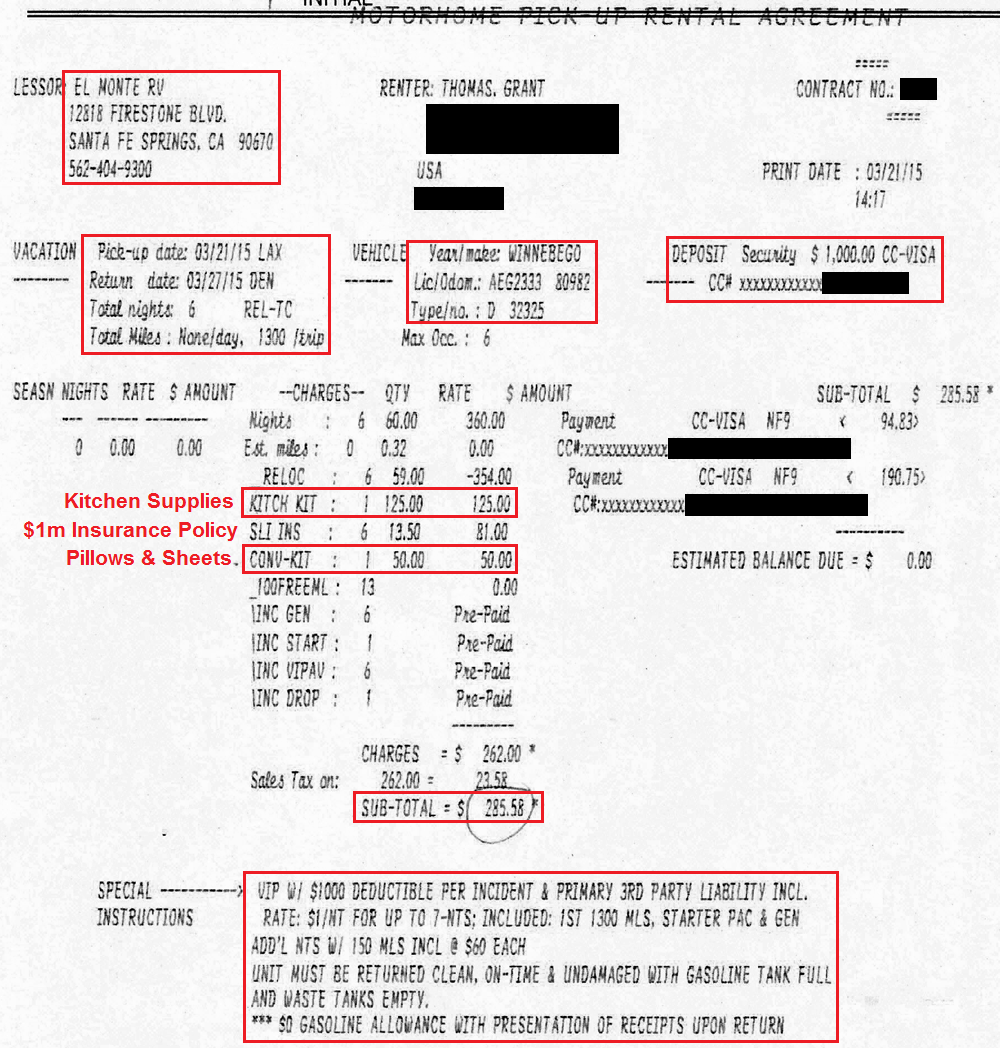 TransferCar Part 3 RV Pickup, Dropoff, Exterior, and Interior Photos