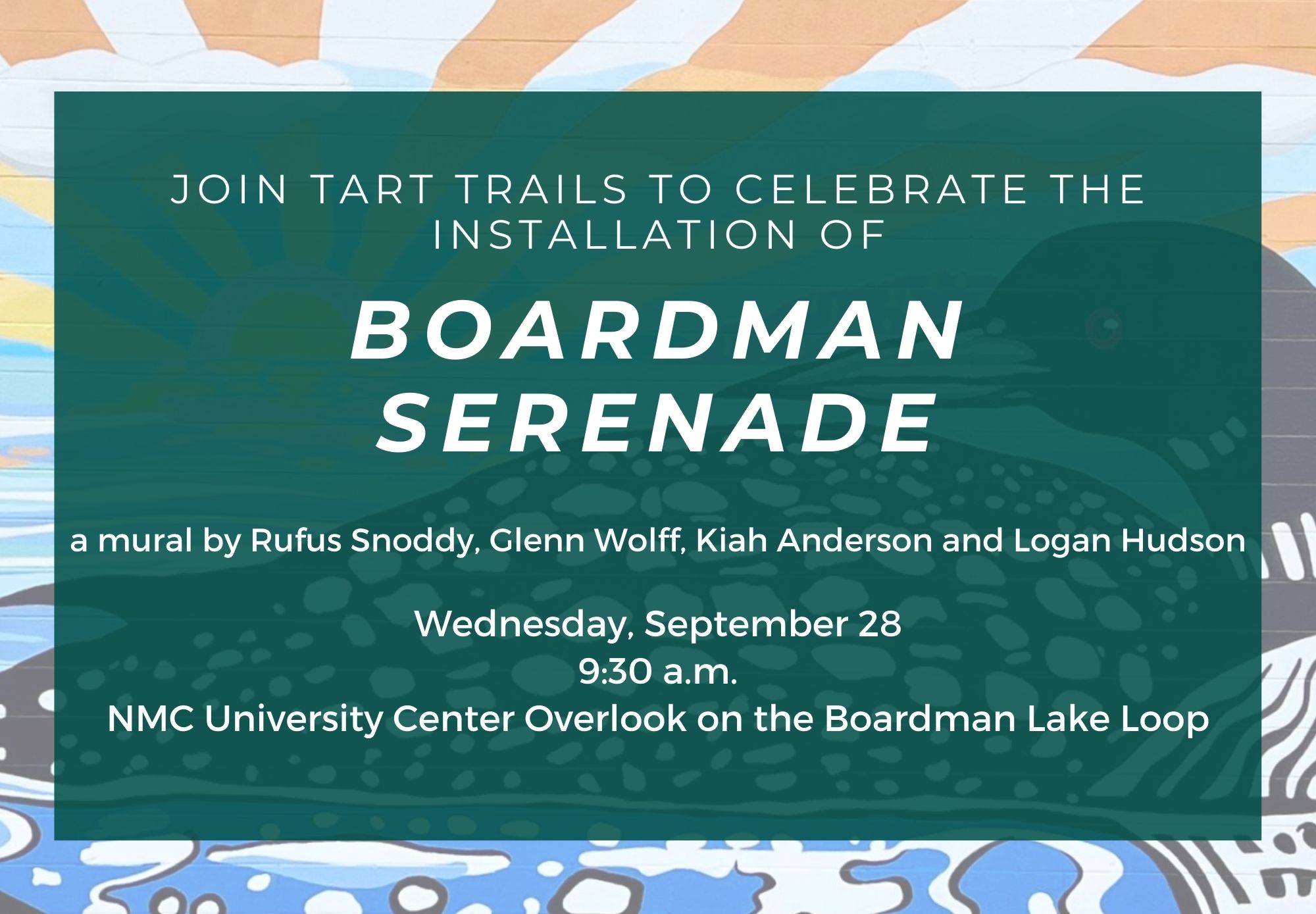 Boardman Serenade Mural Celebration TART Trails Inc.