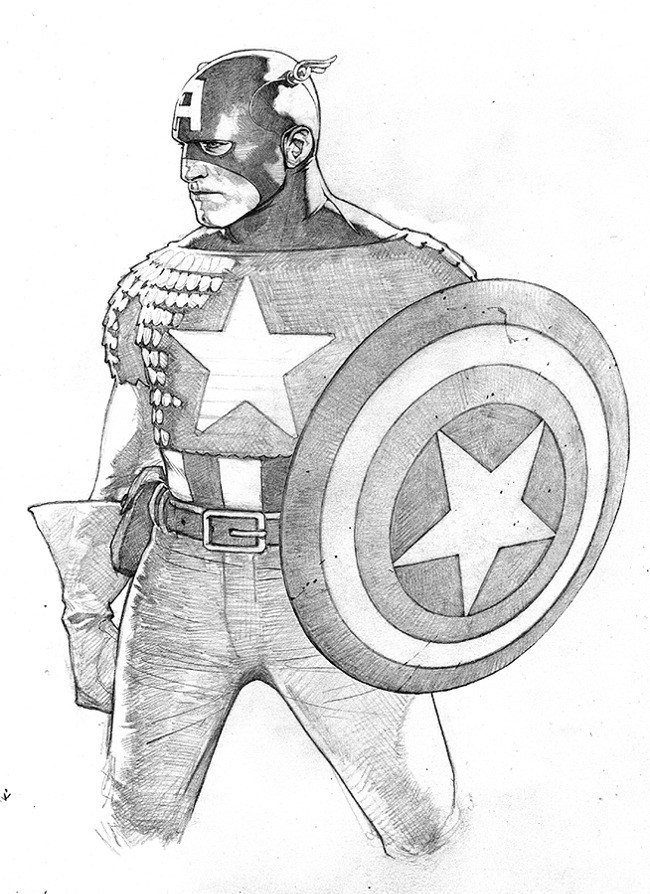 Sketch Of The Cover To Captain America The Chosen 1 Image Picture