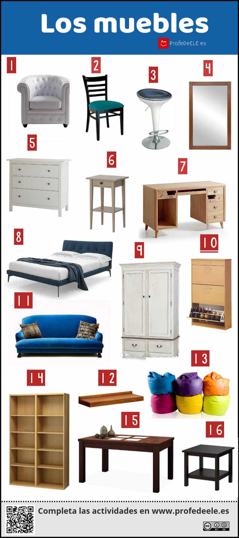 Los Muebles En Español, Vocabulario Y Ejercicios Aprender Español