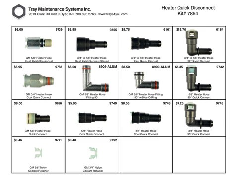 Heater Hose Quick Connect Tool Heater Hose Disconnect Ford/Chrysler