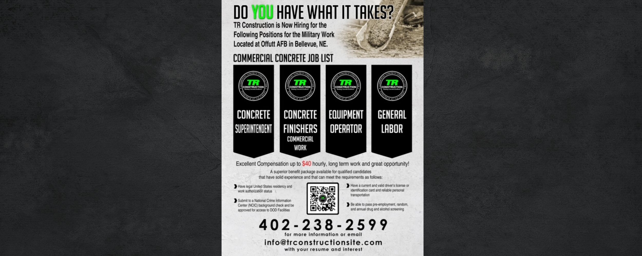 TR Construction Commercial Concrete Company Omaha, NE