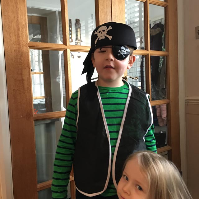 Dress like a Pirate Day Treading on Lego