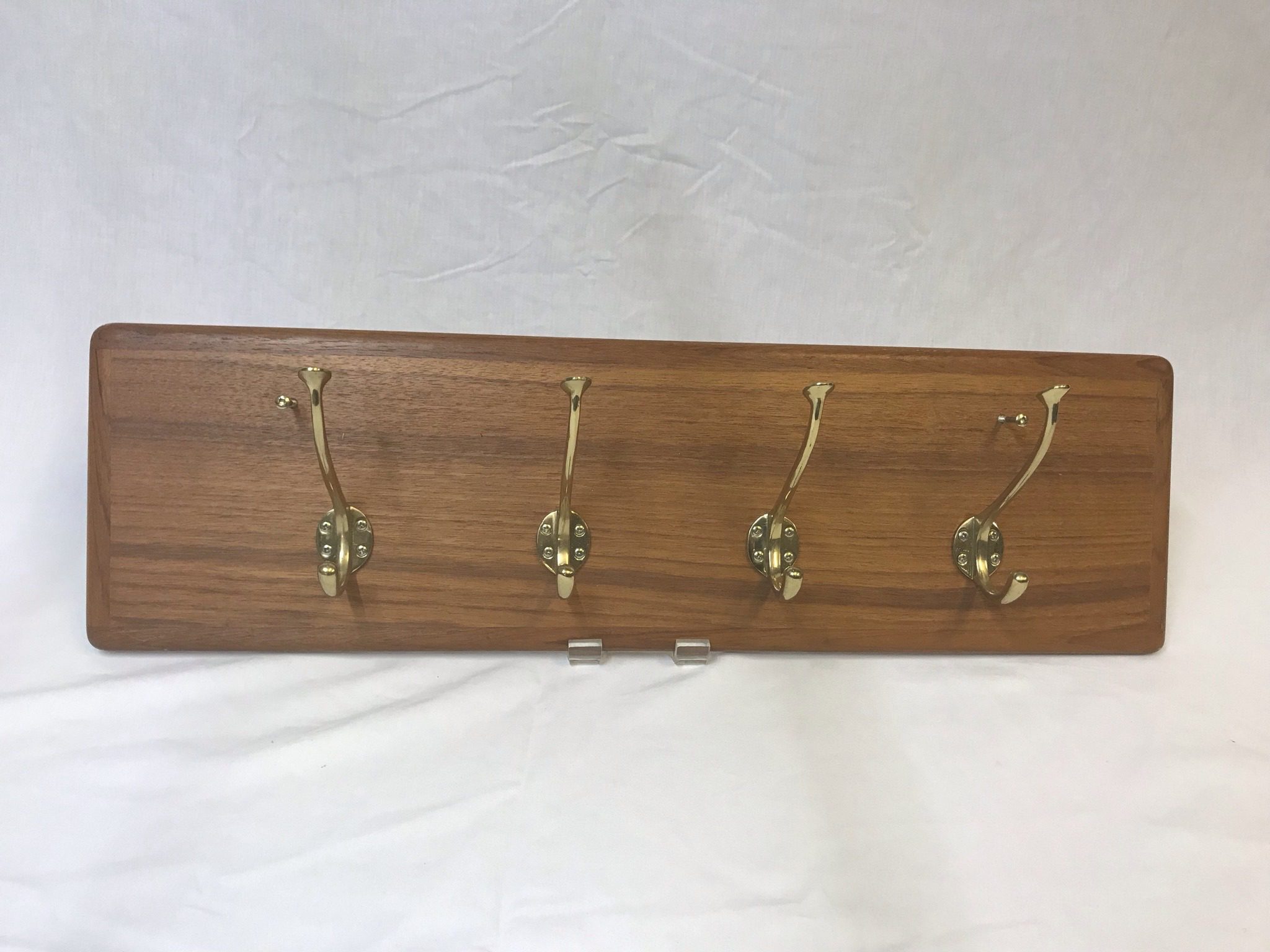 Teak and Brass Coat Hook Treasure Antique & Appraisers