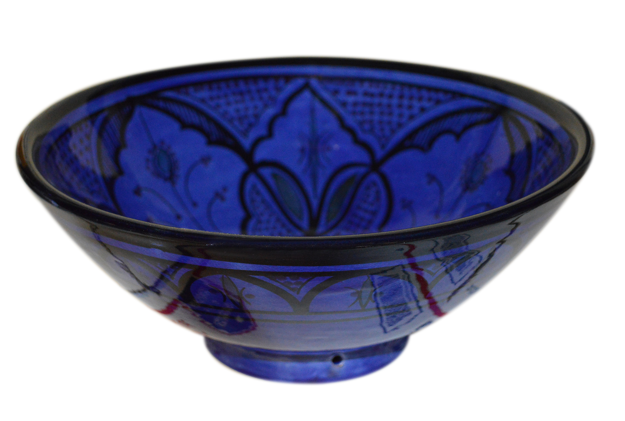 12 Inches Large Blue Handmade Serving Bowl Treasure of Morocco