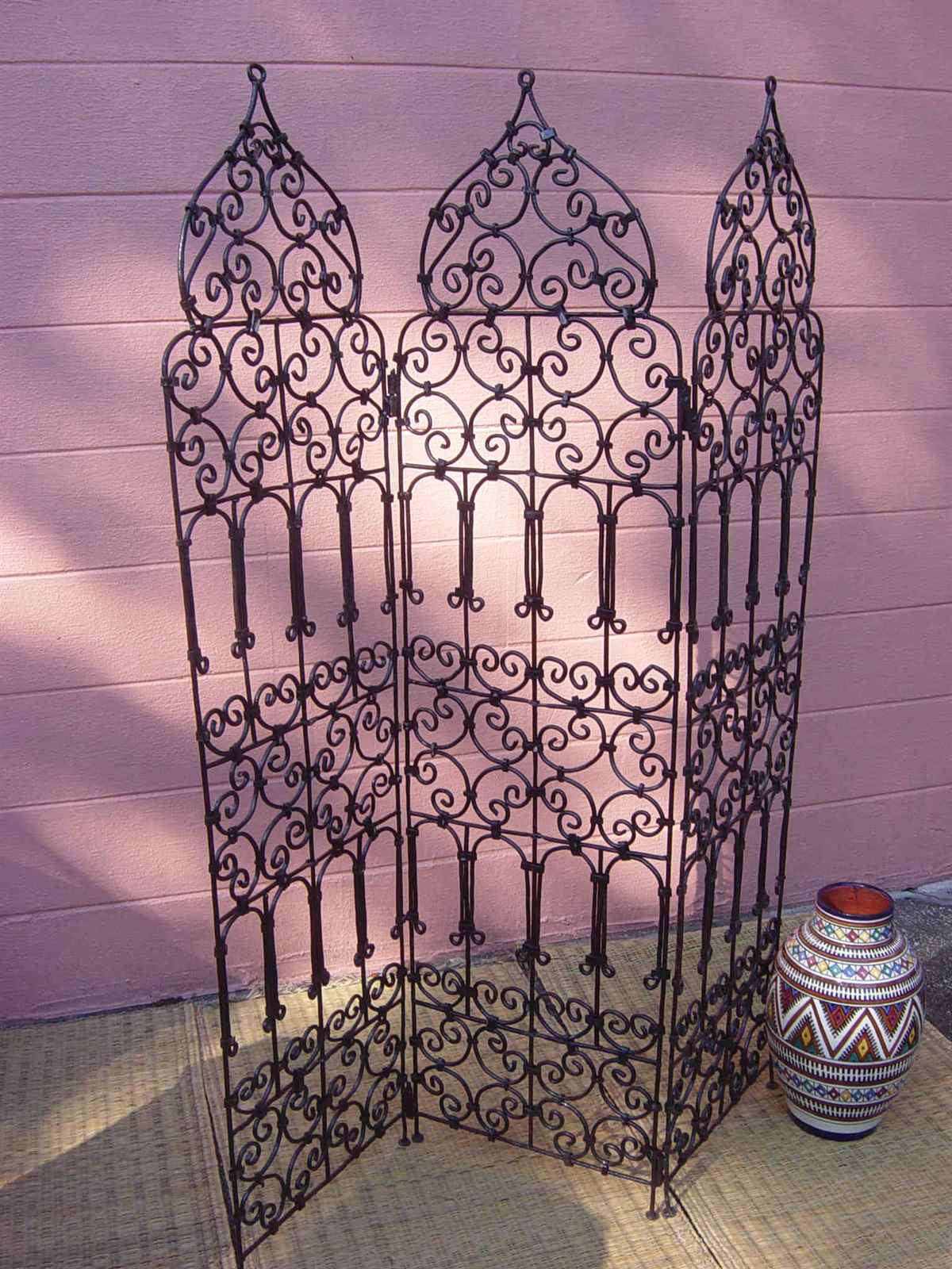 Wrought Iron Morrich Screen Room Divider Treasure of Morocco