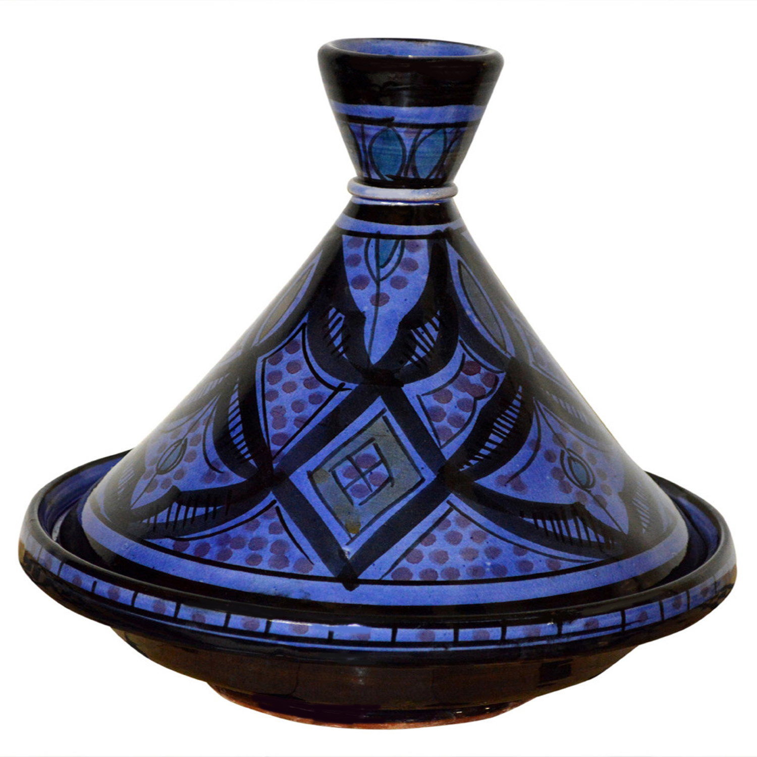 Serving Tagine Royal Blue Medium 10 inches diameter Treasure of Morocco