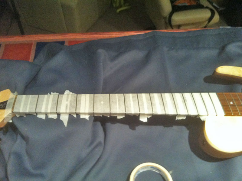 more fret polishing / fretboard oiling