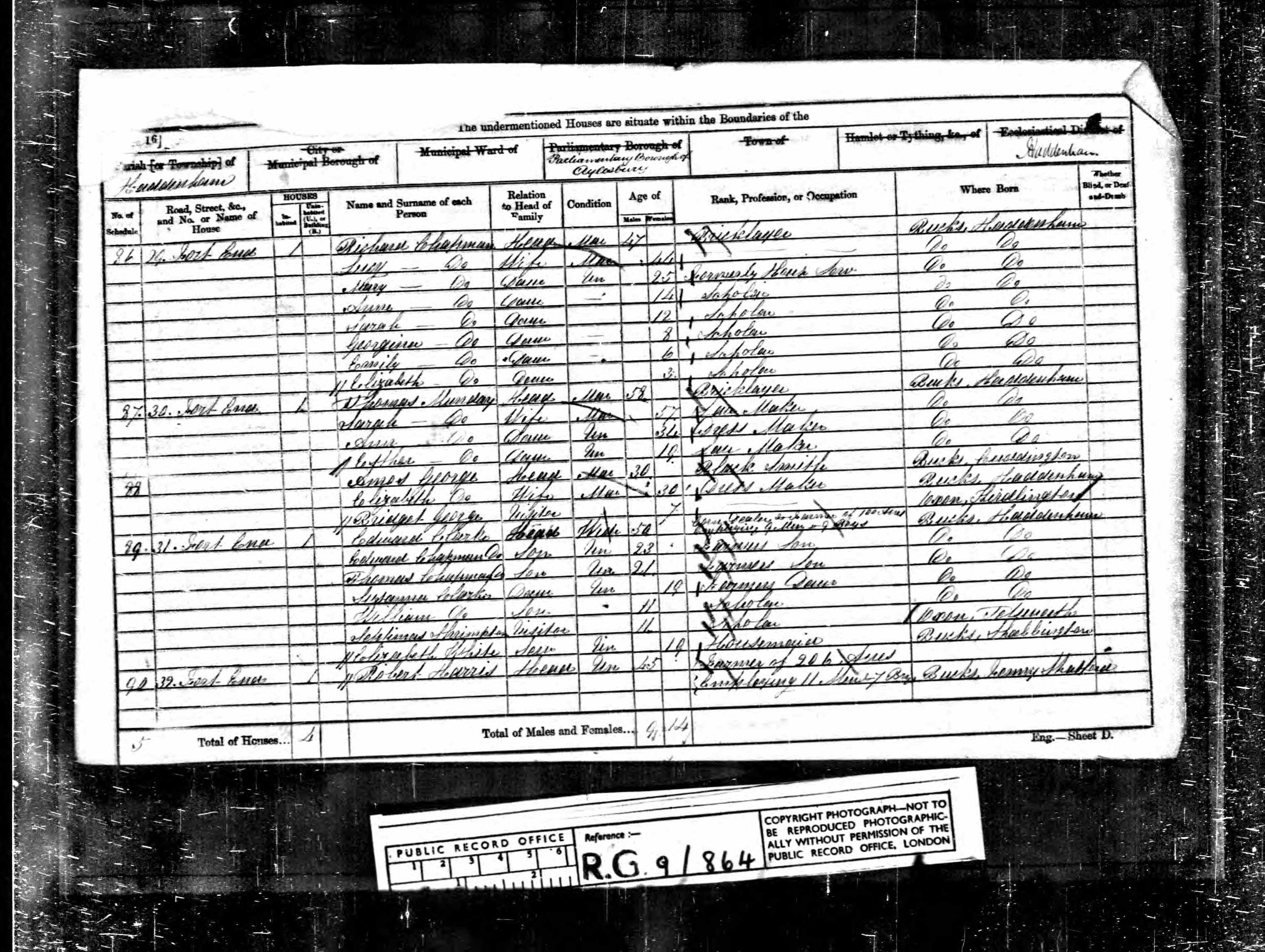 Family of Richard CHAPMAN and Lucy JOHNSON