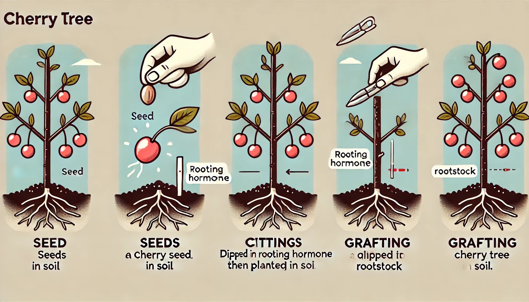 How to Propagate Cherry Trees from Cuttings and Seeds