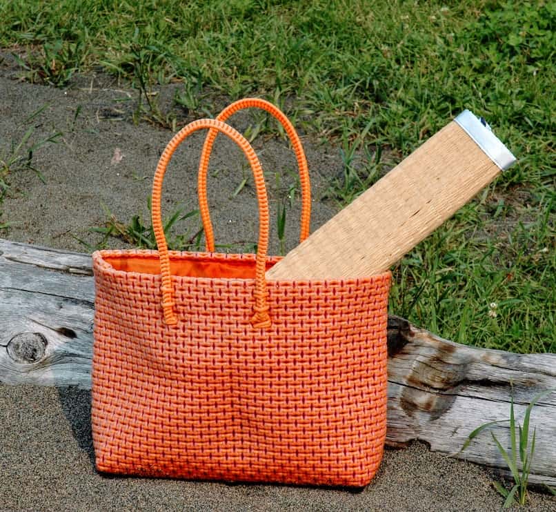 Large Recycled Plastic Beach Bag Fair Trade TREE CHIC Eco Boutique