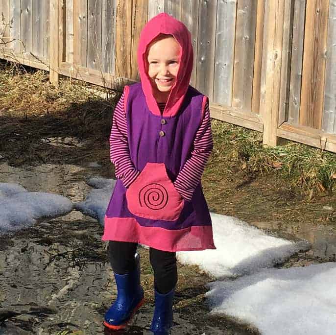 Fair Trade Cotton Kids Elf Swirl Dress TREE CHIC Eco Boutique