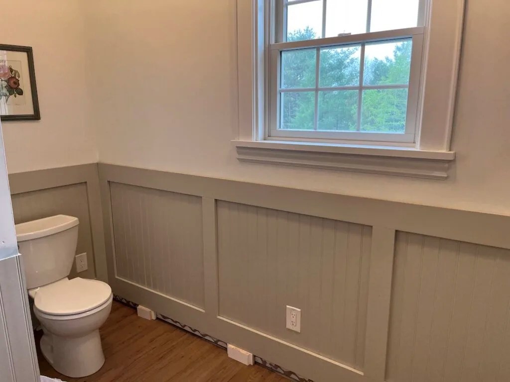 How to Modernize your Bathroom Wainscoting » Tree Farm Design Co.