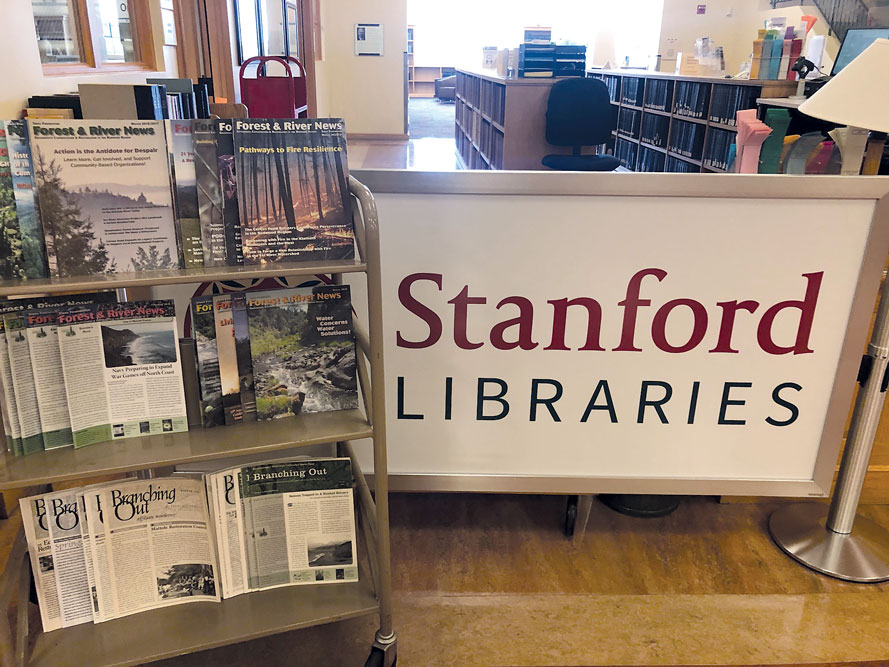 Stanford University subscribes to Forest and River News, and you can
