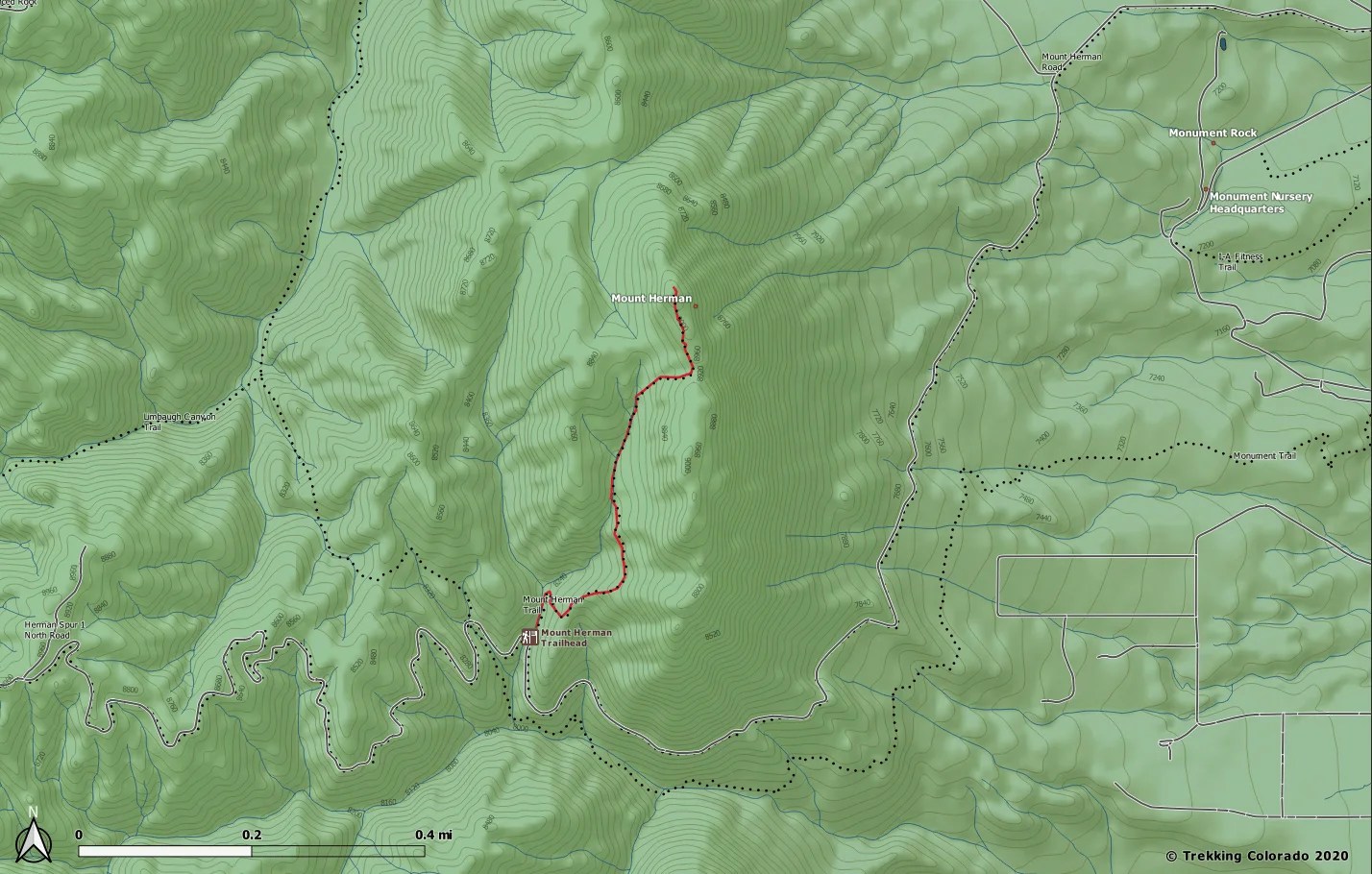 Mt Herman is the highest point on the Palmer Divide, Colorado.