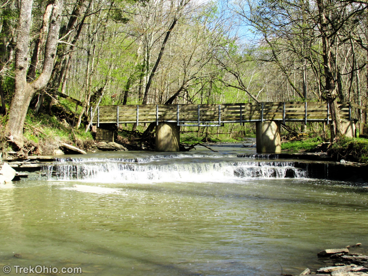 Caesar Creek State Park Horseshoe Falls, Crawdad Falls, and Suspension Bridge TrekOhio