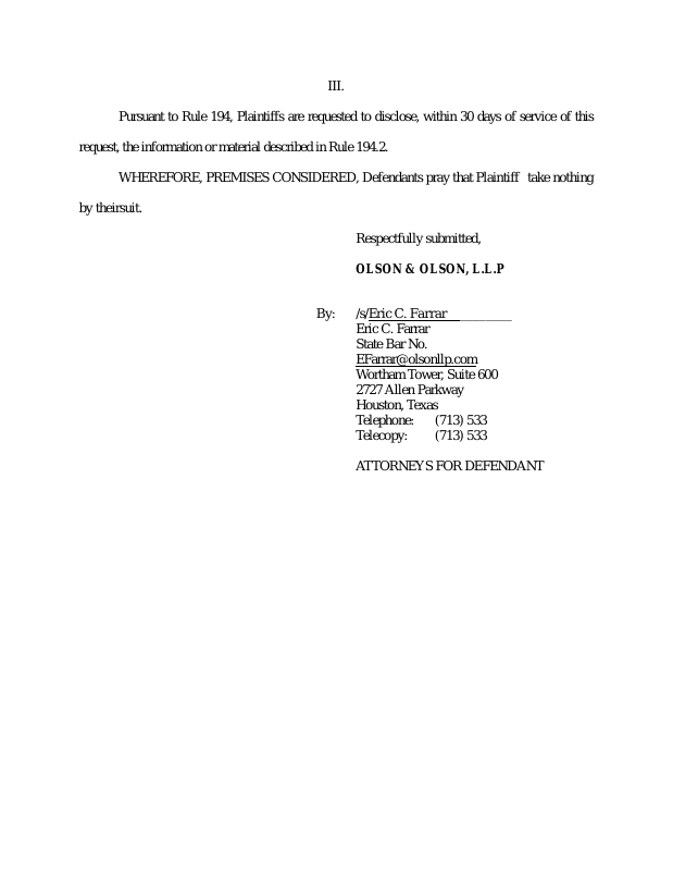 Defendants, Harris County Appraisal District And Chief Appraiser Of