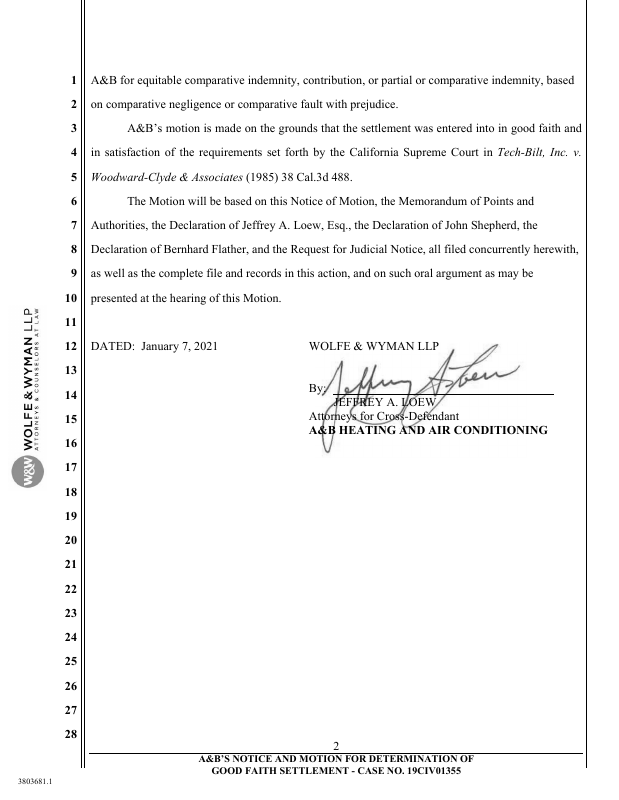 Document for MARK DUBOVOY vs. CREATIVE HABITAT, INC., A CALIFORNIA