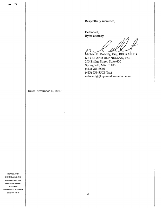 Affidavit of compliance with Superior Court Rule 9A with List of