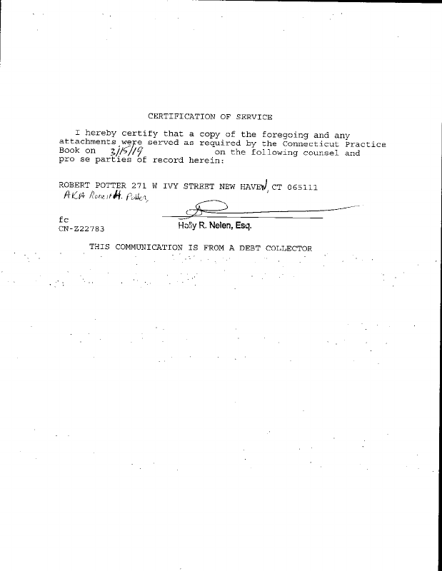 Document for PORTFOLIO RECOVERY ASSOCIATES, LLC v. POTTER, ROBERT H