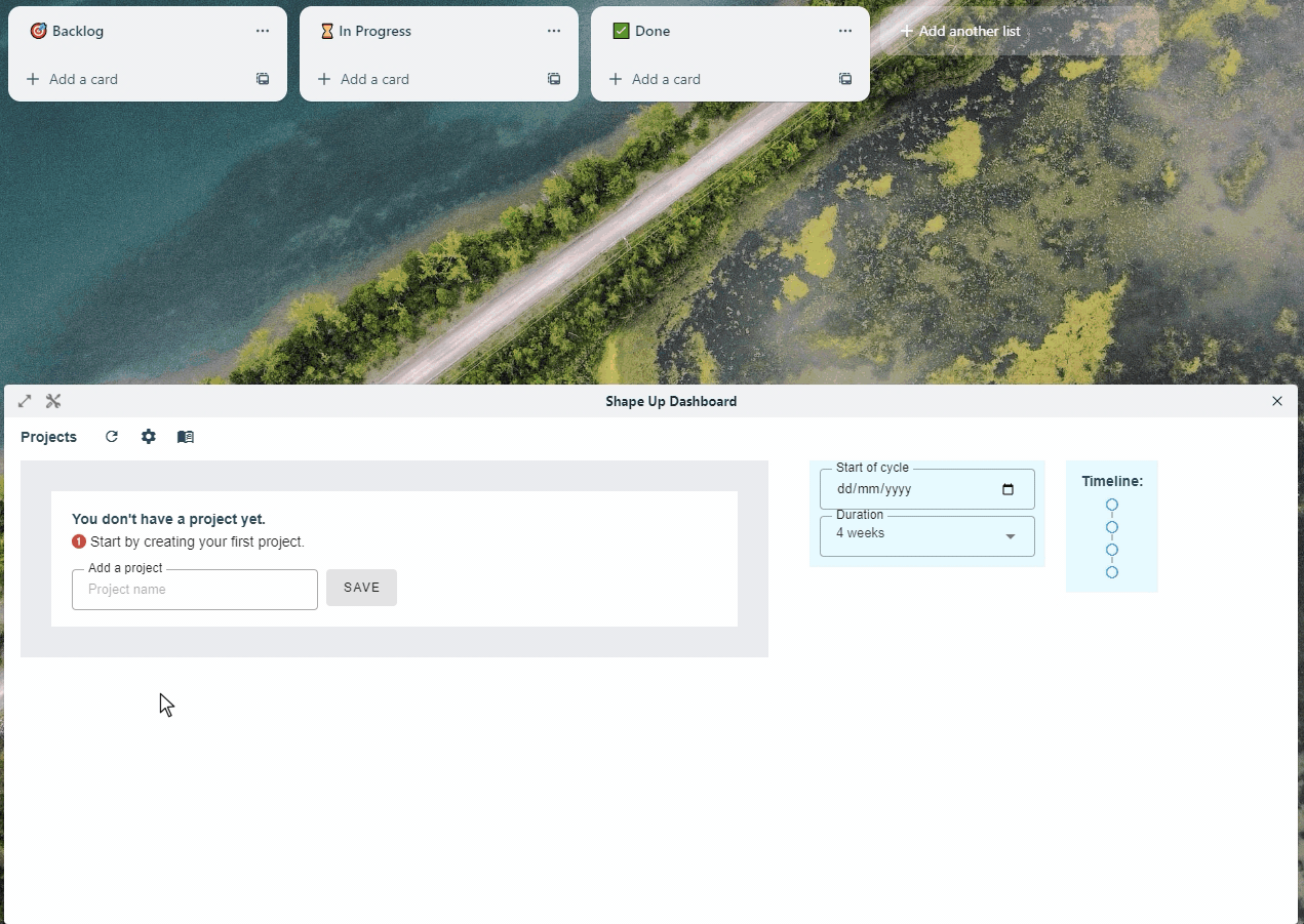 Shape Up Board for Trello PowerUp Trello