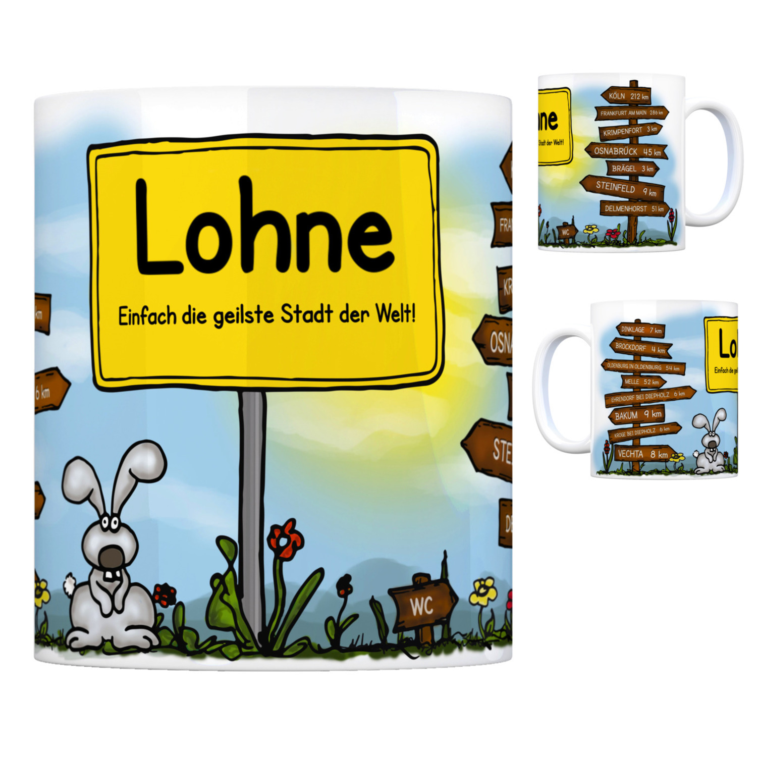 Lohne (Oldenburg) Einfach die geilste Stadt der Welt Kaffeebecher bei