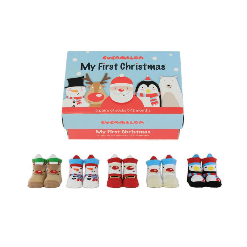 United Oddsocks Paar Mein erstes Weihnachten Cucamelon Socken für Babys