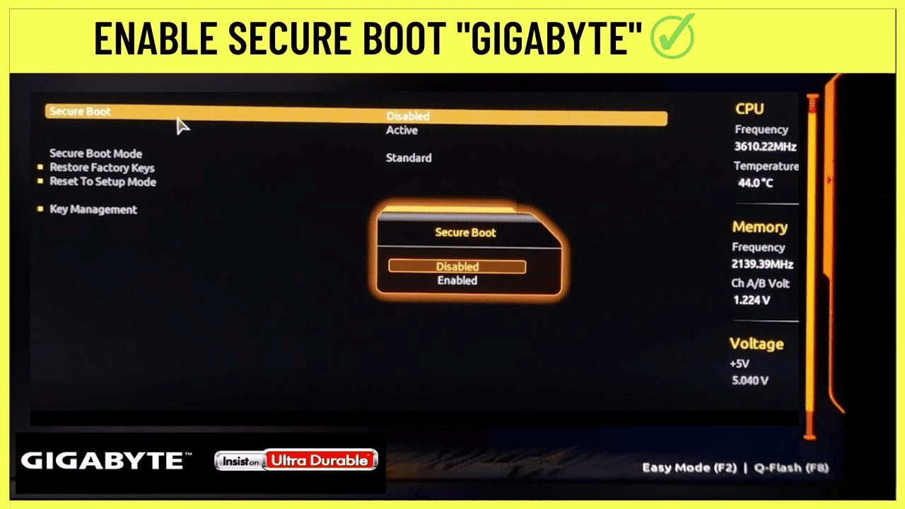 How to Enable Secure Boot in Gigabyte? - Trendblog.net