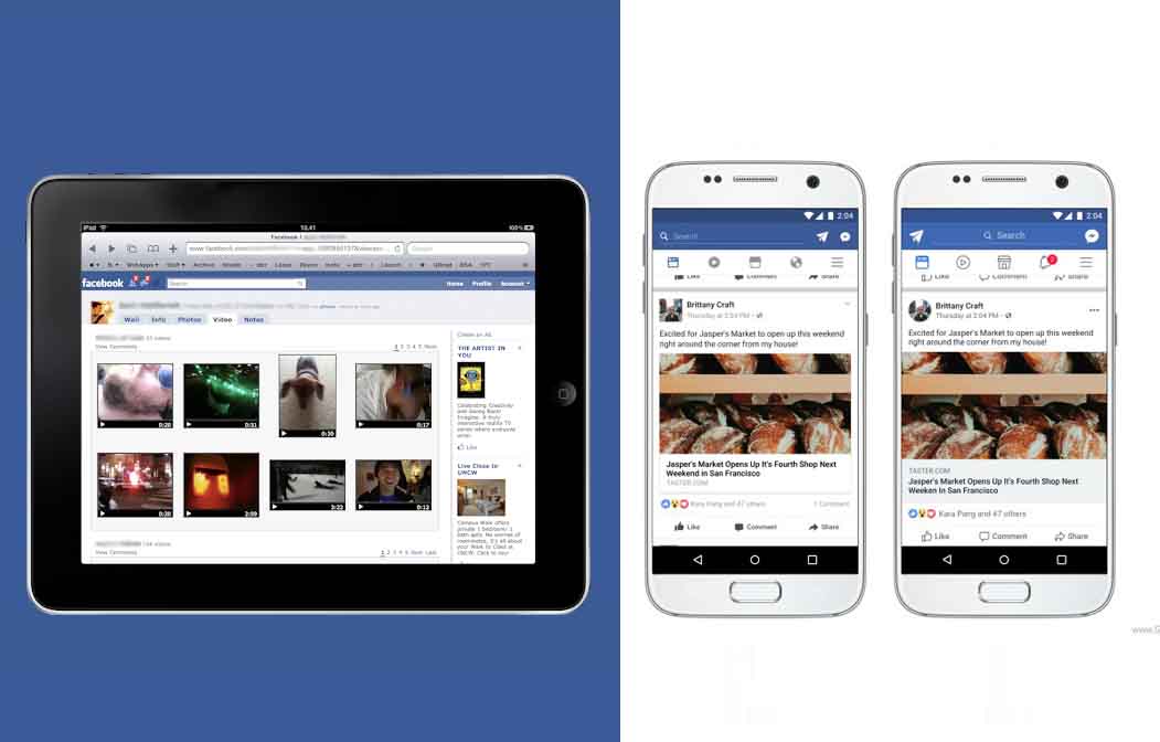Facebook Mobile App Facebook Desktop Version Facebook Mobile