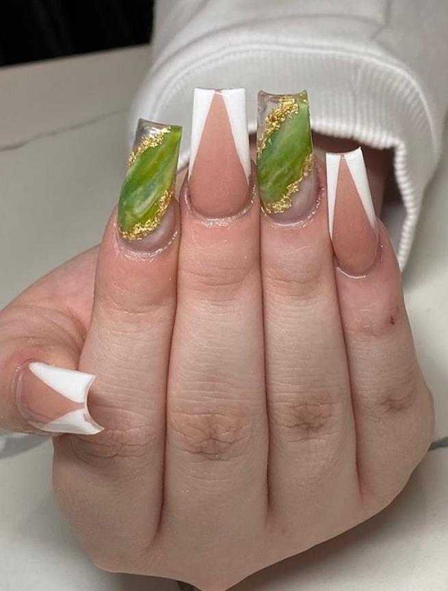 37 Awesome French Tip Long Nails to Bring fashion to Your Manicure
