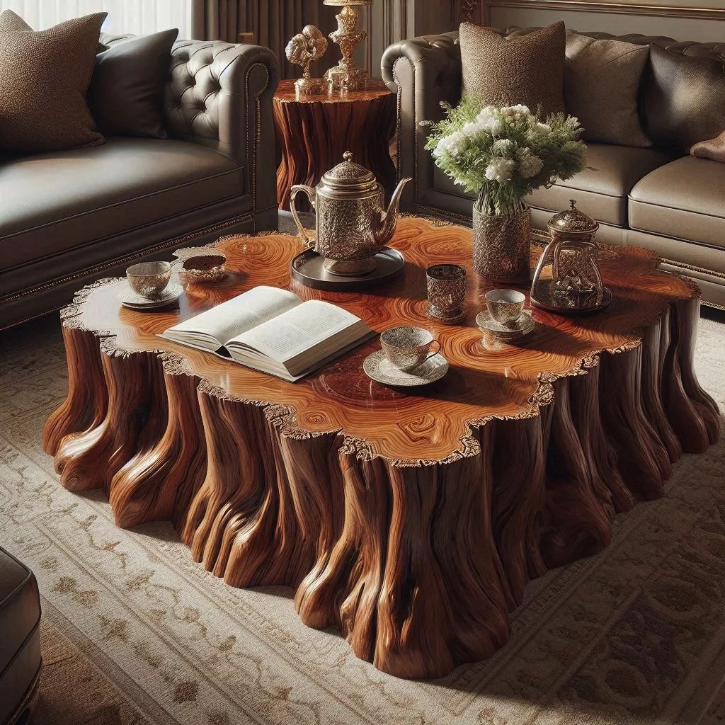 Transform Your Living Space with a Tree Trunk Coffee Table