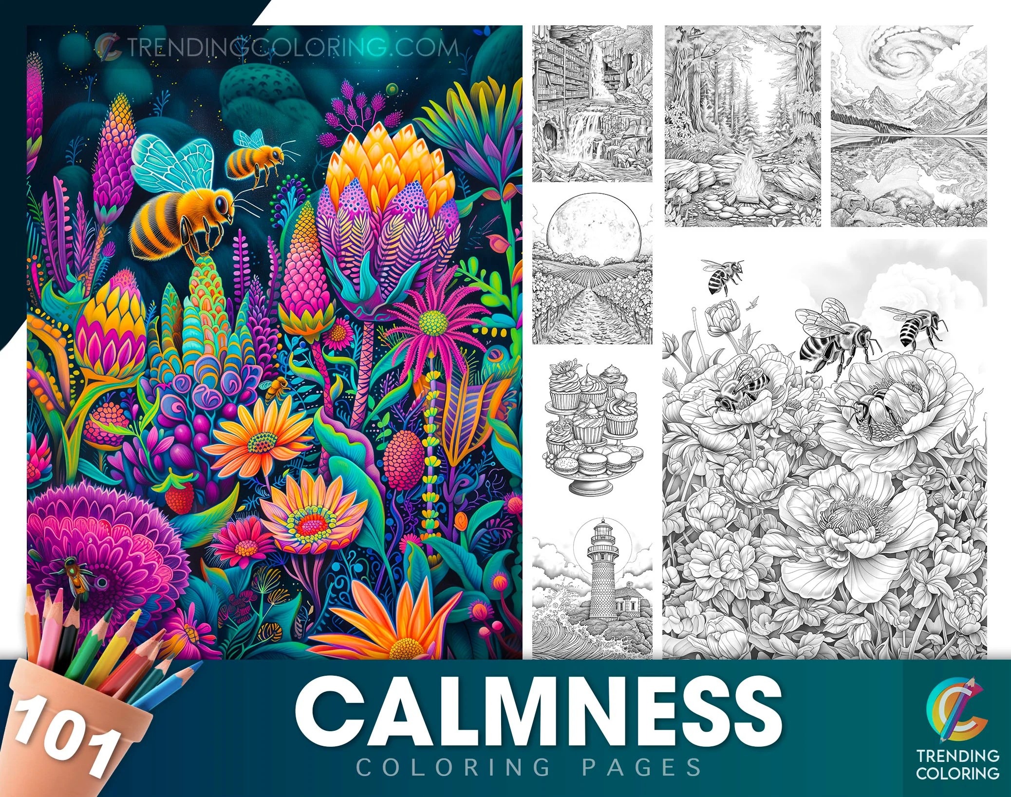 101 Calmness Coloring Pages Instant Download Printable Trending