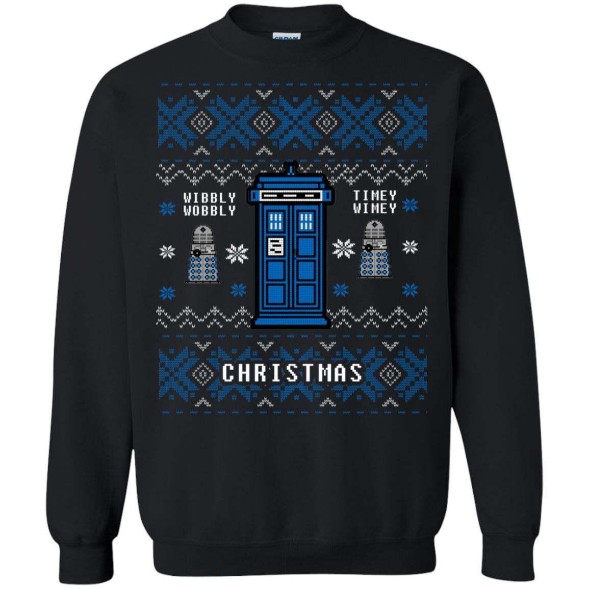 Doctor Who Wibbly Wobbly Ugly Christmas Sweater