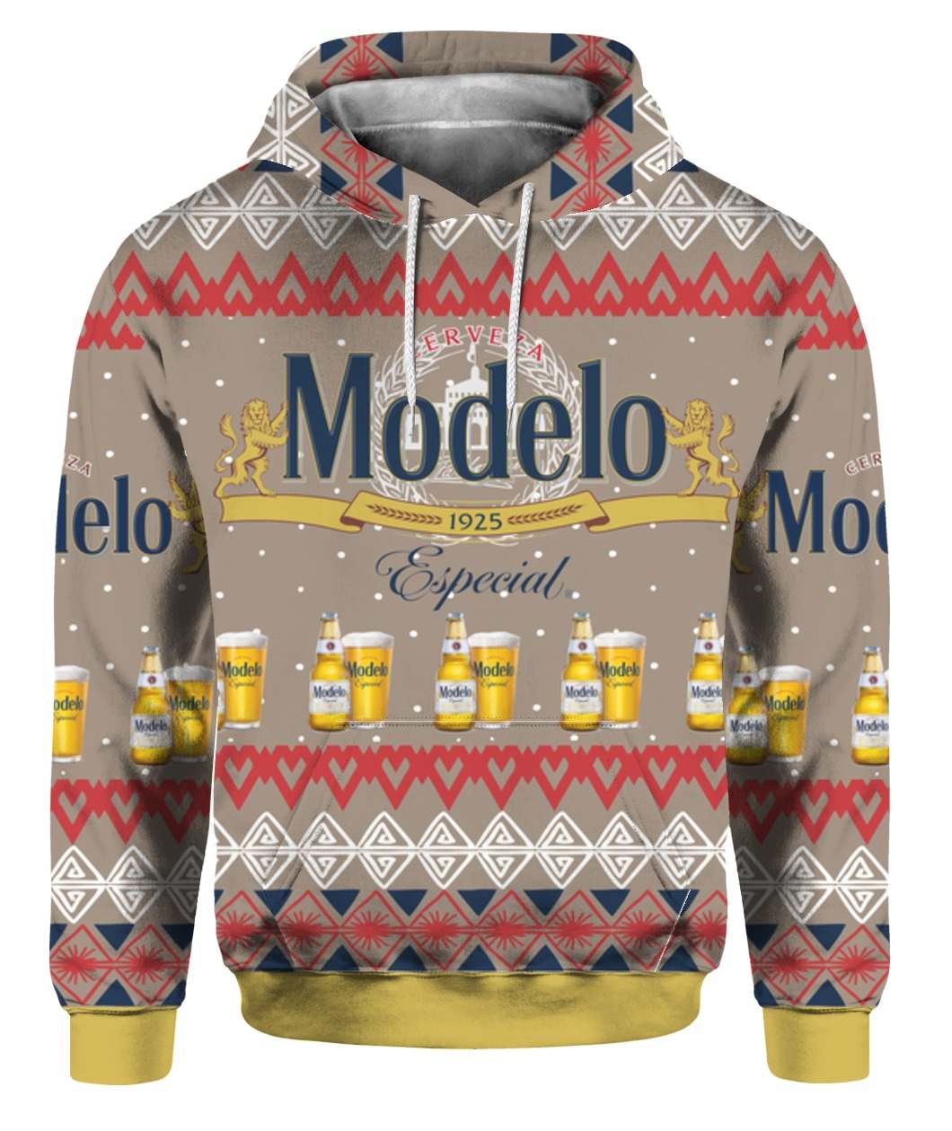 Modelo Especial Beer 3D Print Ugly Christmas Sweater, Hoodie
