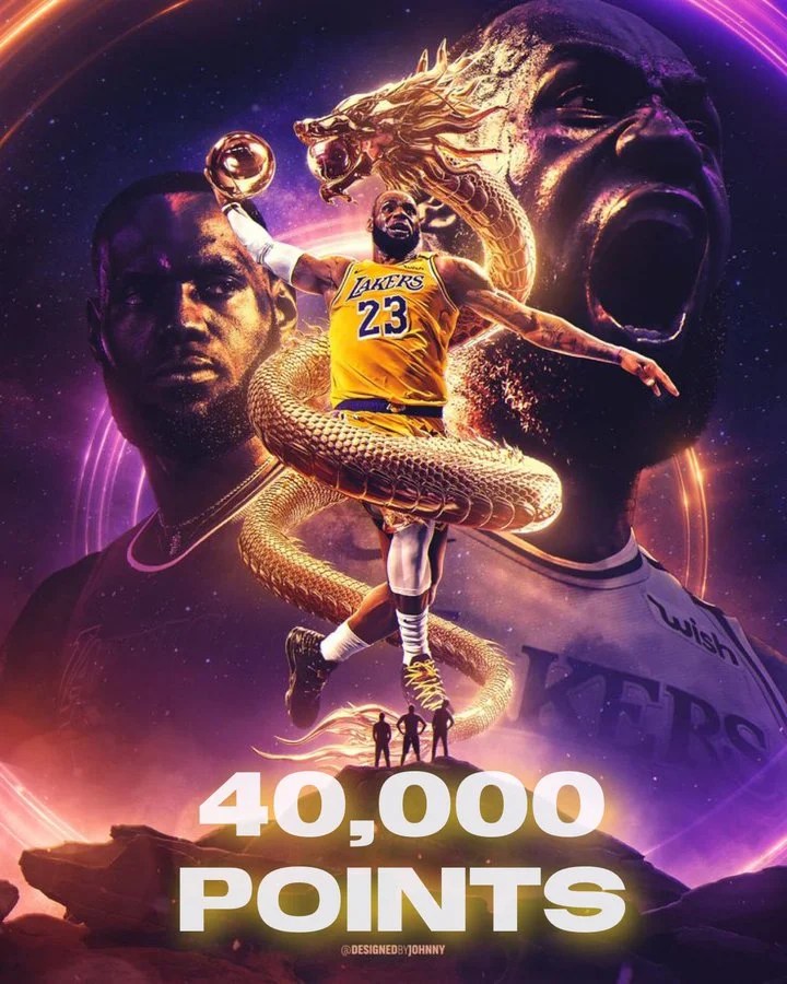 What does LeBron James' 40,000 points mean?