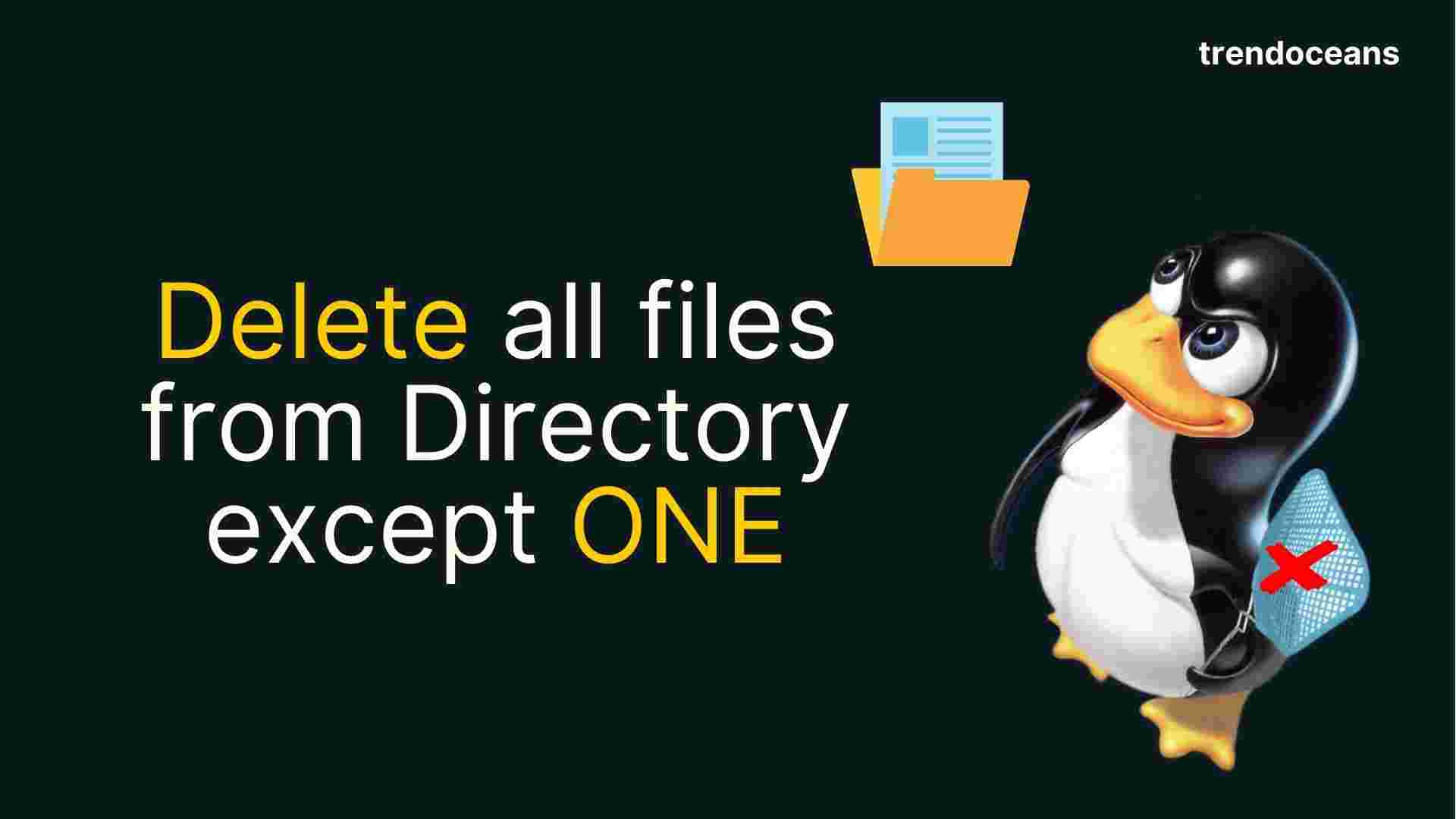 How to delete all files from Directory except specific files TREND OCEANS