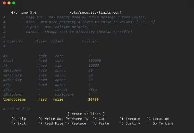 How to fix file size limit exceeded TREND OCEANS