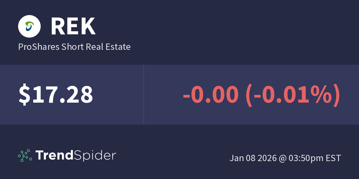 REK (ProShares Short Real Estate) Fundamental Data TrendSpider